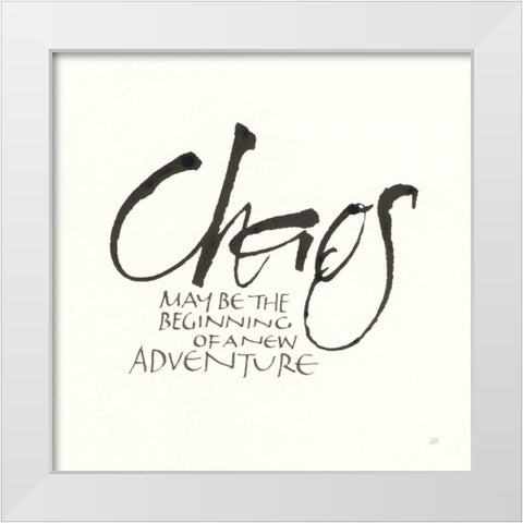 Daily Saying II White Modern Wood Framed Art Print by Paschke, Chris