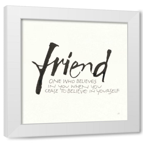Daily Saying IV White Modern Wood Framed Art Print by Paschke, Chris