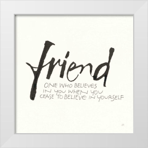 Daily Saying IV White Modern Wood Framed Art Print by Paschke, Chris