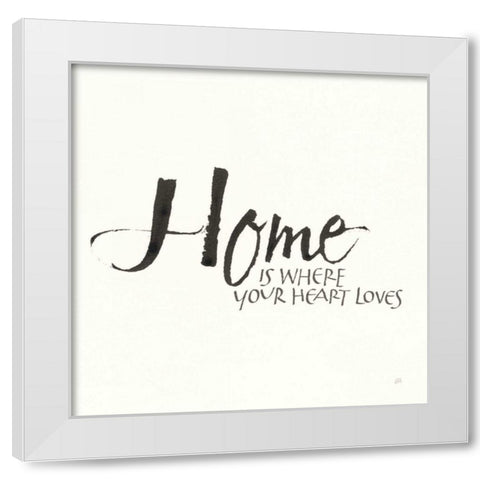 Daily Saying V White Modern Wood Framed Art Print by Paschke, Chris