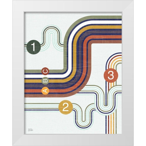 Retro Subway I White Modern Wood Framed Art Print by Averinos, Melissa