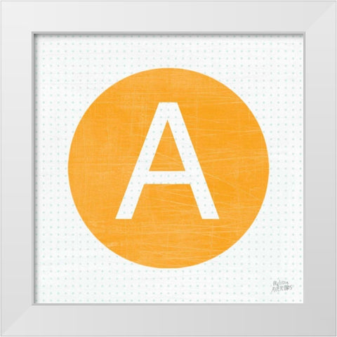 Retro Subway Symbol III White Modern Wood Framed Art Print by Averinos, Melissa