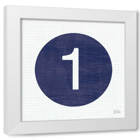 Retro Subway Symbol IV White Modern Wood Framed Art Print by Averinos, Melissa