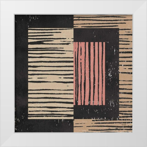 Primitive II Terra Cotta White Modern Wood Framed Art Print by Hershey, Moira