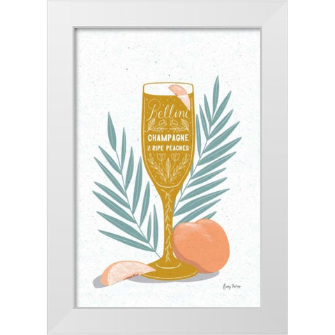 Fruity Cocktails I Mustard White Modern Wood Framed Art Print by Thorns, Becky