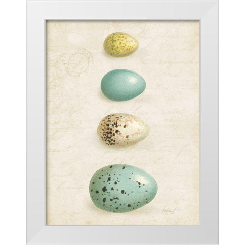 Bird Eggs II Crop White Modern Wood Framed Art Print by Pertiet, Katie