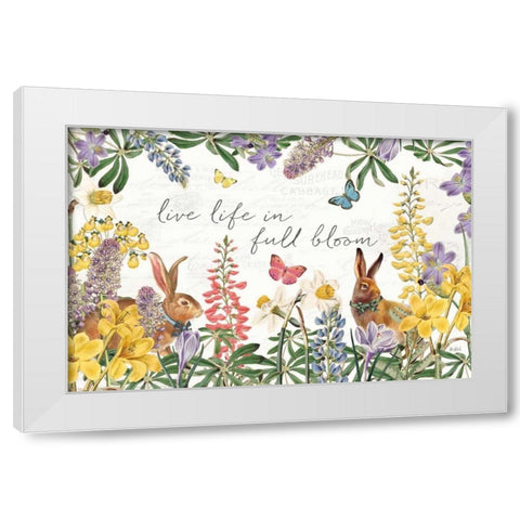 Easter Garden I Bow Tie White Modern Wood Framed Art Print by Pertiet, Katie