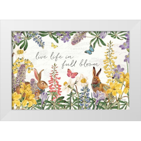 Easter Garden I Bow Tie White Modern Wood Framed Art Print by Pertiet, Katie