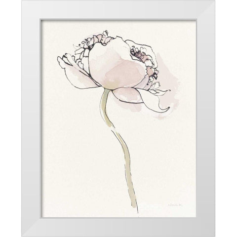 Single Somniferums I Neutral Crop White Modern Wood Framed Art Print by Novak, Shirley