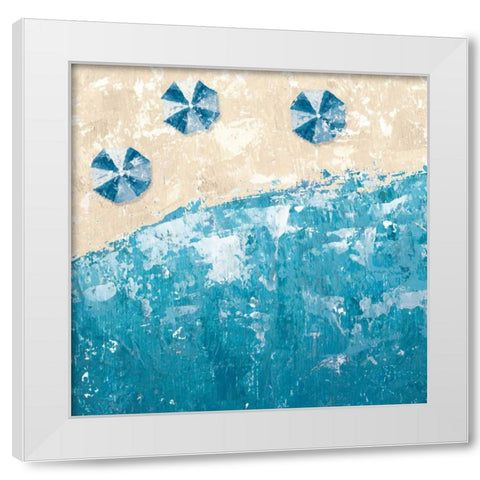 Beach Days Blue White Modern Wood Framed Art Print by Adams, Sarah