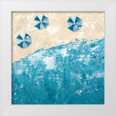 Beach Days Blue White Modern Wood Framed Art Print by Adams, Sarah