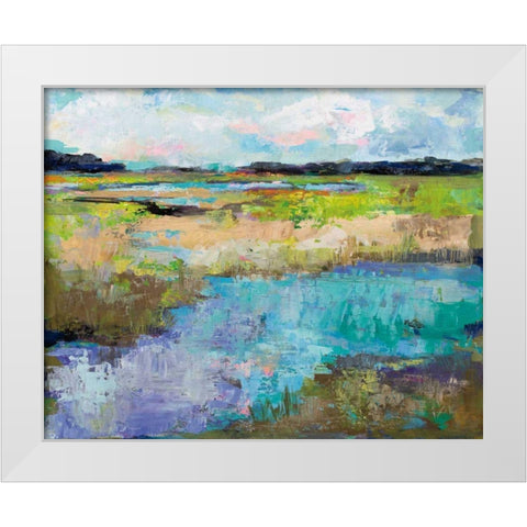 At Peace White Modern Wood Framed Art Print by Vertentes, Jeanette