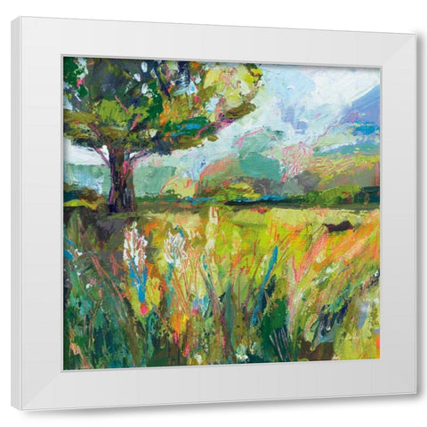 Wildflowers White Modern Wood Framed Art Print by Vertentes, Jeanette