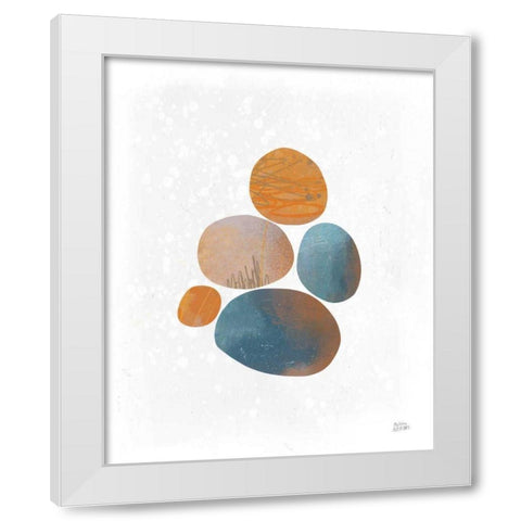 Collage Stones II White Modern Wood Framed Art Print by Averinos, Melissa