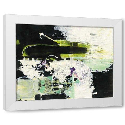 Green White and Black White Modern Wood Framed Art Print by Griggs, Jan