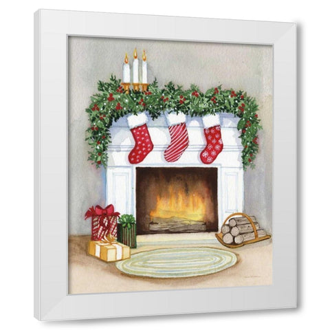 Night Before Christmas V No Cat Gray Crop White Modern Wood Framed Art Print by McKenna, Kathleen Parr