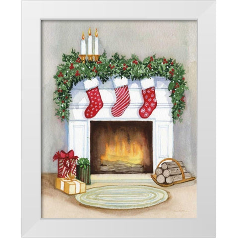 Night Before Christmas V No Cat Gray Crop White Modern Wood Framed Art Print by McKenna, Kathleen Parr