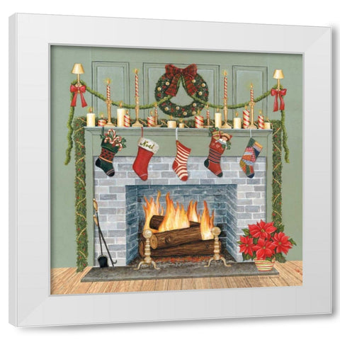 Home for the Holidays I Gray White Modern Wood Framed Art Print by Brown, David Carter