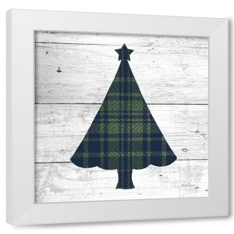 Nordic Holiday XVI Plaid Navy Green White Modern Wood Framed Art Print by Grove, Beth