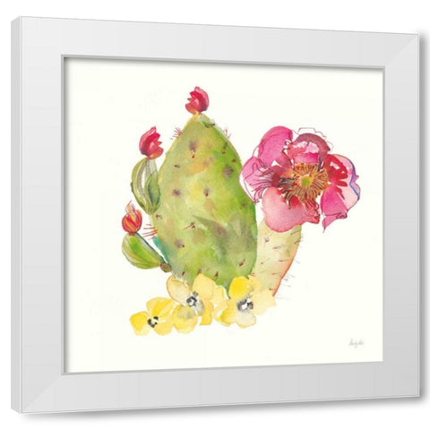 Succulent Desert II White Modern Wood Framed Art Print by Rice, Kristy