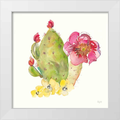 Succulent Desert II White Modern Wood Framed Art Print by Rice, Kristy