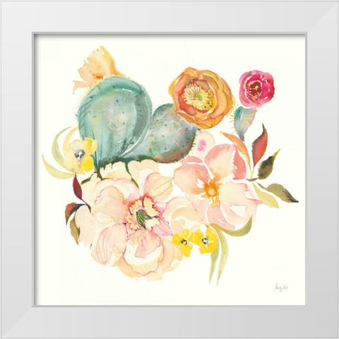 Succulent Desert IV White Modern Wood Framed Art Print by Rice, Kristy