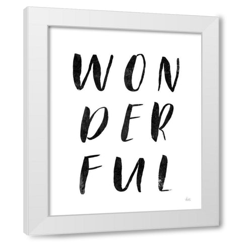 Bold Words I White Modern Wood Framed Art Print by Marshall, Laura