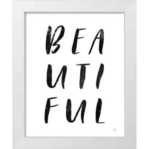 Bold Words II White Modern Wood Framed Art Print by Marshall, Laura