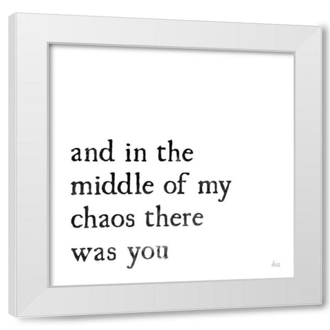 Simple Romance I White Modern Wood Framed Art Print by Marshall, Laura