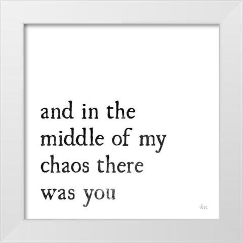 Simple Romance I White Modern Wood Framed Art Print by Marshall, Laura