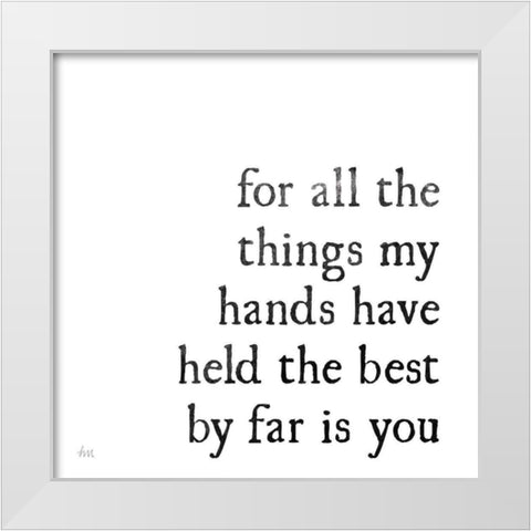 Simple Romance II White Modern Wood Framed Art Print by Marshall, Laura
