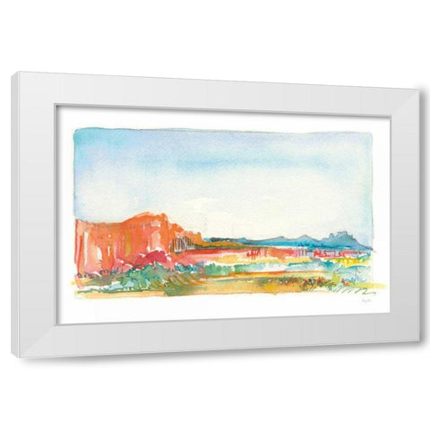 Looking Out White Modern Wood Framed Art Print by Rice, Kristy