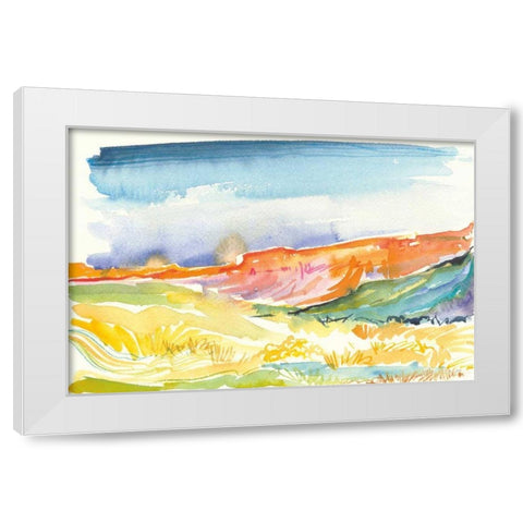 Mesa View II White Modern Wood Framed Art Print by Rice, Kristy