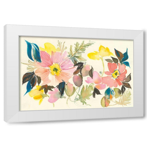Pastel Garden I White Modern Wood Framed Art Print by Rice, Kristy