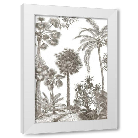 Palm Oasis I White Modern Wood Framed Art Print by Wild Apple Portfolio