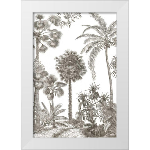 Palm Oasis I White Modern Wood Framed Art Print by Wild Apple Portfolio