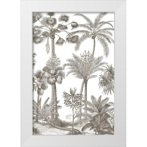 Palm Oasis II White Modern Wood Framed Art Print by Wild Apple Portfolio