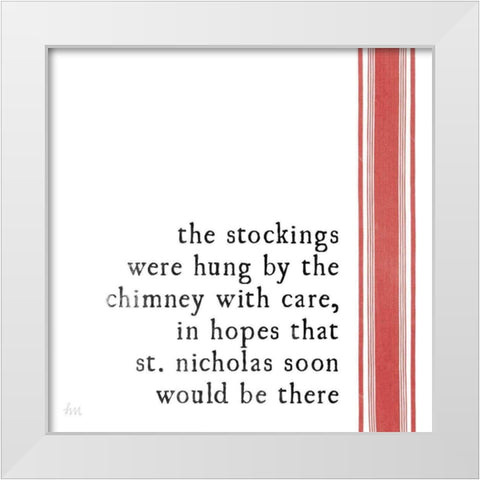 Simple Christmas II White Modern Wood Framed Art Print by Marshall, Laura