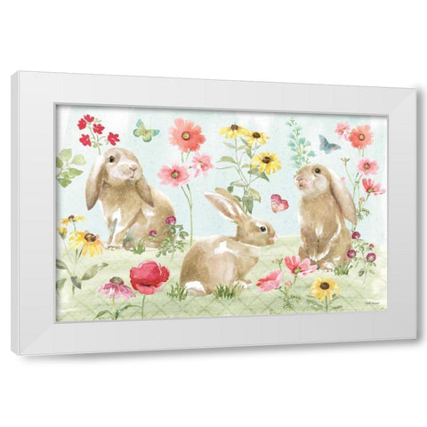 Sweet Bunnies I White Modern Wood Framed Art Print by Grove, Beth