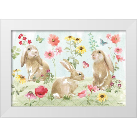 Sweet Bunnies I White Modern Wood Framed Art Print by Grove, Beth