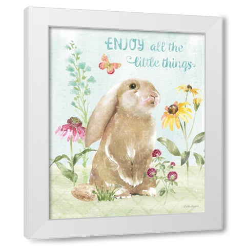 Sweet Bunnies II White Modern Wood Framed Art Print by Grove, Beth