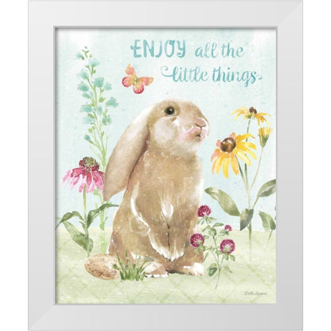 Sweet Bunnies II White Modern Wood Framed Art Print by Grove, Beth