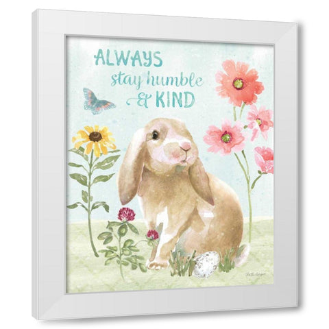 Sweet Bunnies III White Modern Wood Framed Art Print by Grove, Beth