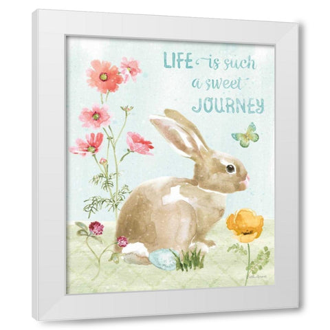 Sweet Bunnies IV White Modern Wood Framed Art Print by Grove, Beth