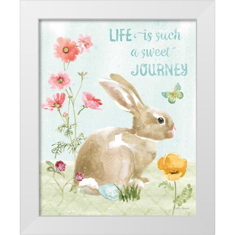 Sweet Bunnies IV White Modern Wood Framed Art Print by Grove, Beth