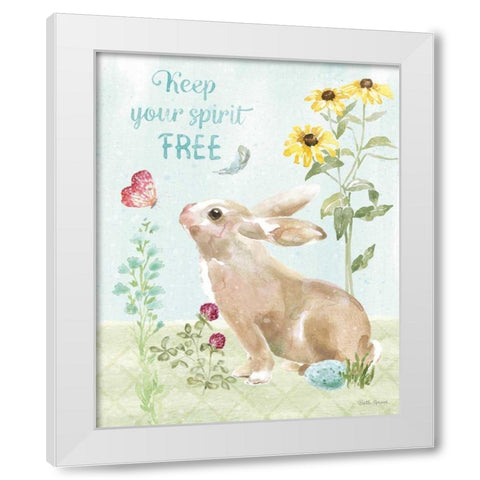 Sweet Bunnies V White Modern Wood Framed Art Print by Grove, Beth