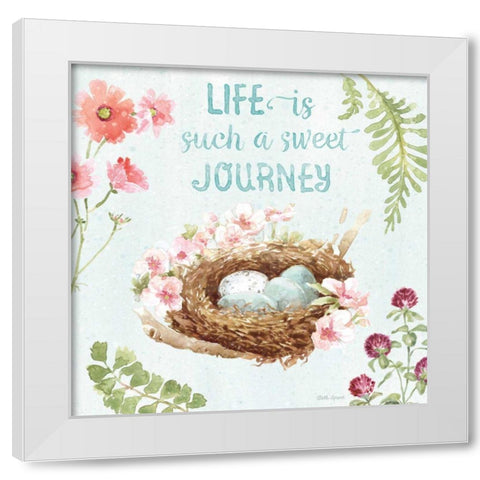 Sweet Bunnies VII White Modern Wood Framed Art Print by Grove, Beth