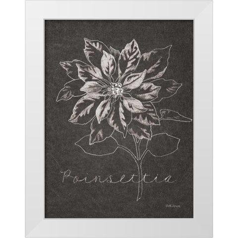 Black and White Chalkboard Christmas IV White Modern Wood Framed Art Print by Grove, Beth