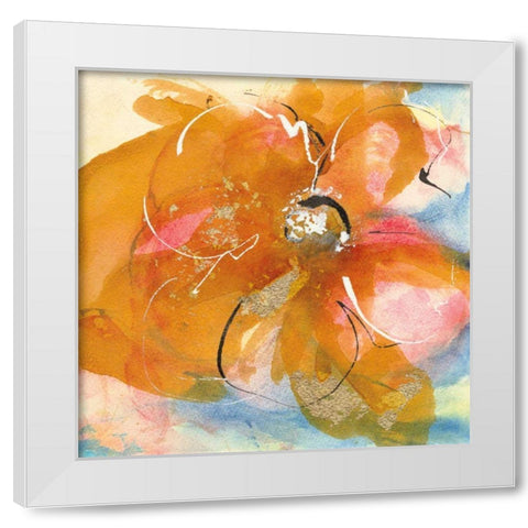 Amber Wash I White Modern Wood Framed Art Print by Paschke, Chris