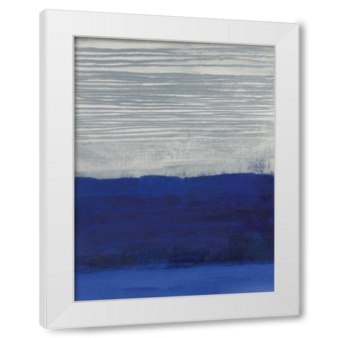 Gray Haze White Modern Wood Framed Art Print by Maye, Jo